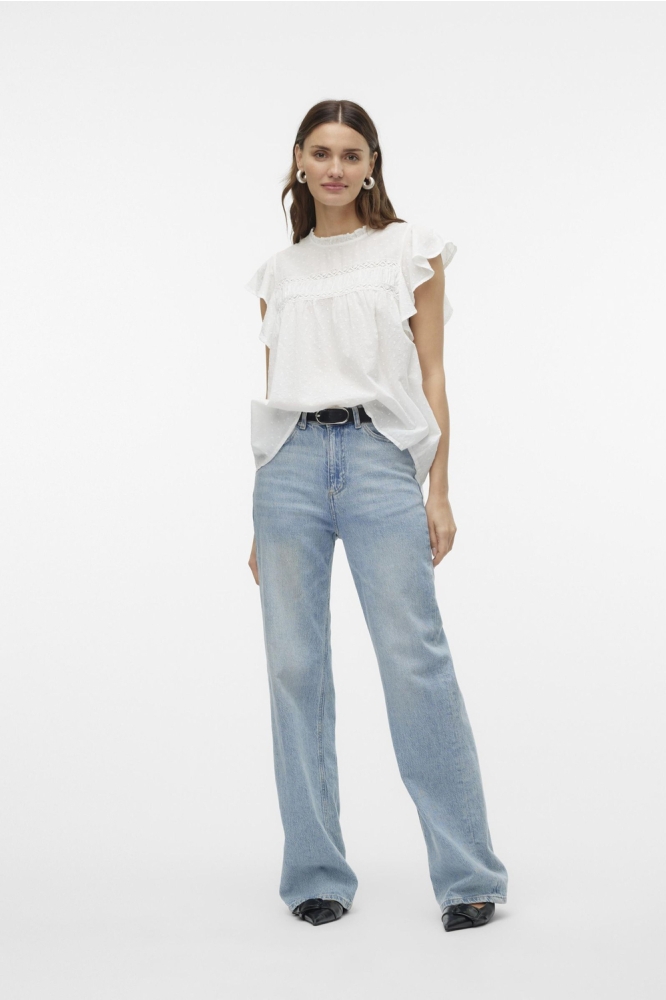 VMTRINE SL LACE TOP WVN NOOS 10301205 Snow White